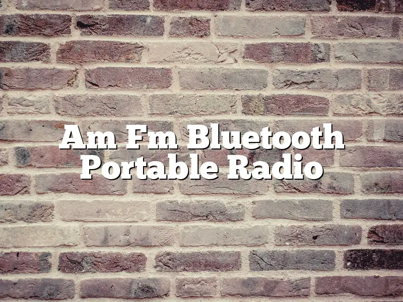 Am Fm Bluetooth Portable Radio