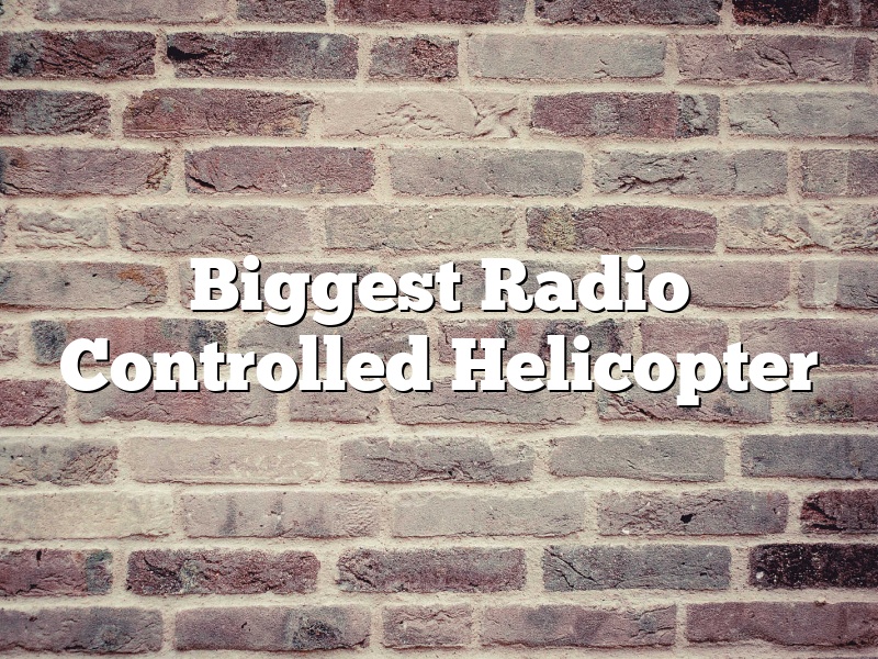 Biggest Radio Controlled Helicopter