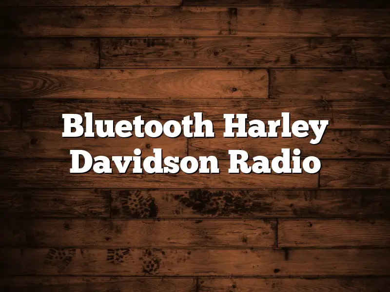 Bluetooth Harley Davidson Radio