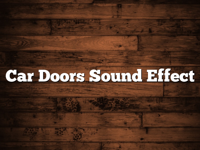 Car Doors Sound Effect