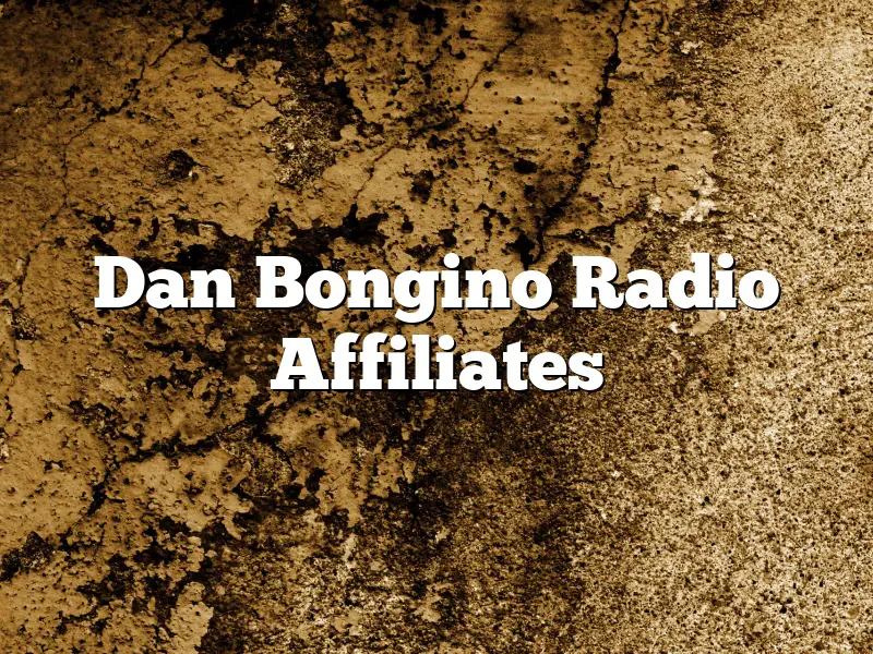 Dan Bongino Radio Affiliates