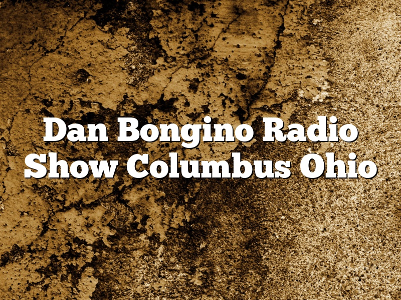 Dan Bongino Radio Show Columbus Ohio