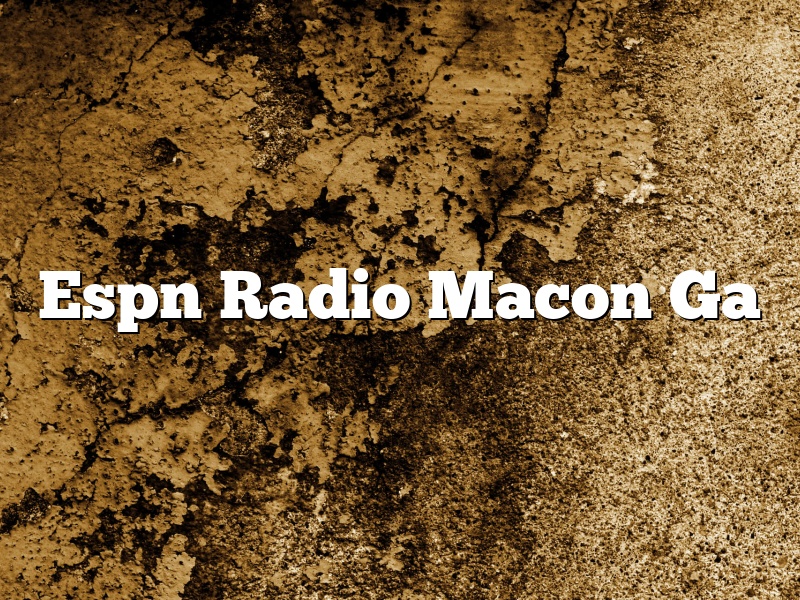 Espn Radio Macon Ga