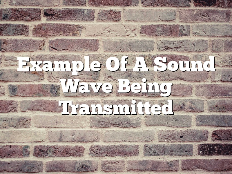 Example Of A Sound Wave Being Transmitted
