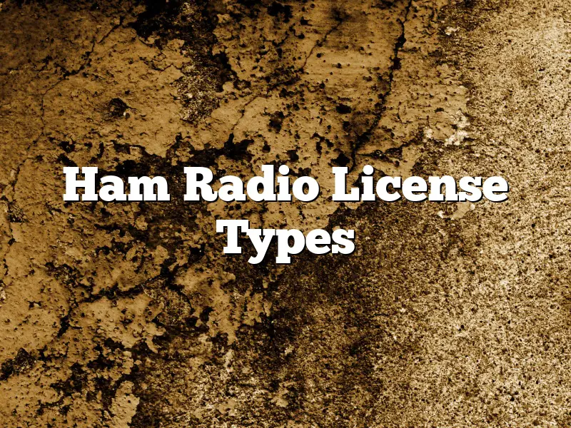 Ham Radio License Types