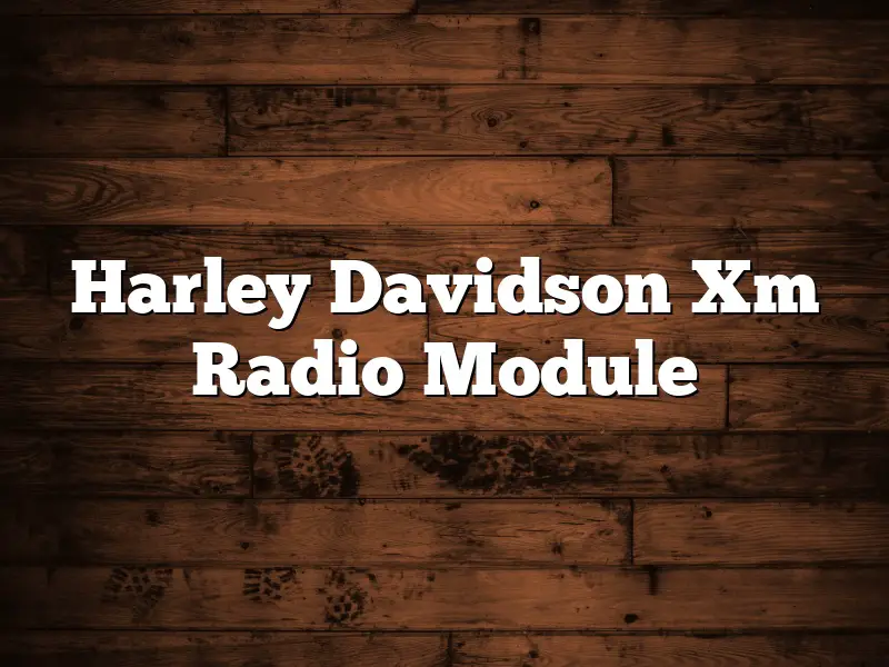 Harley Davidson Xm Radio Module