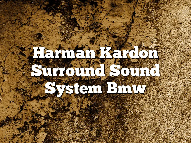 Harman Kardon Surround Sound System Bmw