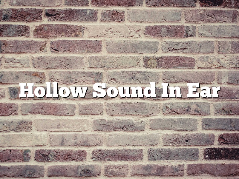 Hollow Sound In Ear