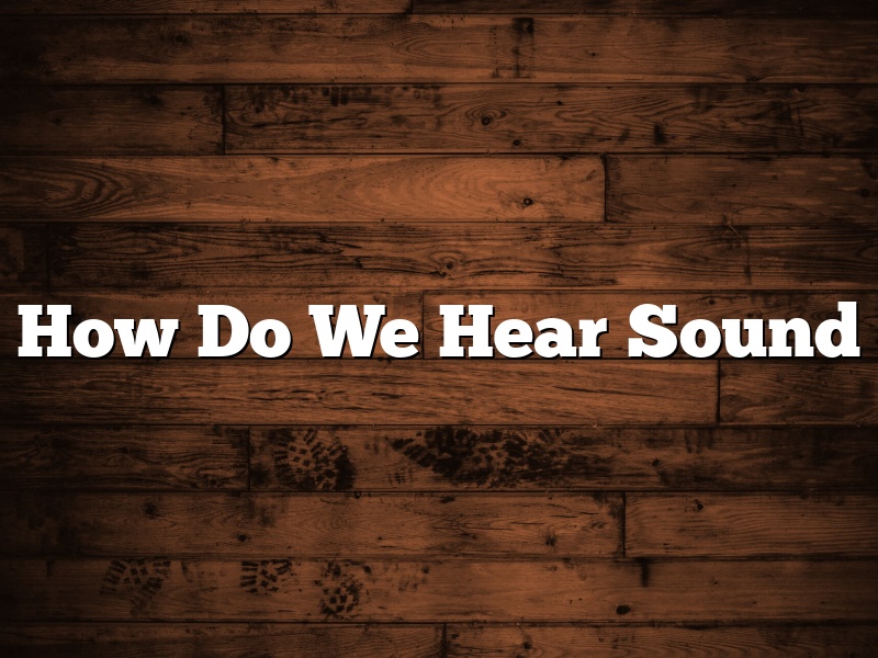 How Do We Hear Sound
