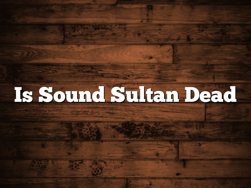 Is Sound Sultan Dead