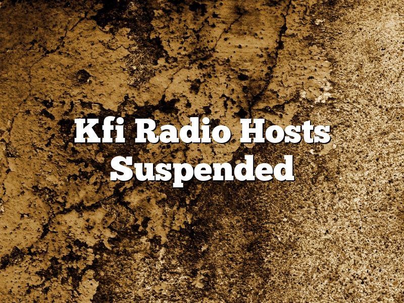Kfi Radio Hosts Suspended