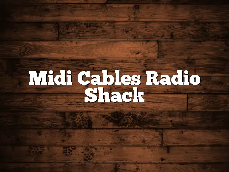 Midi Cables Radio Shack