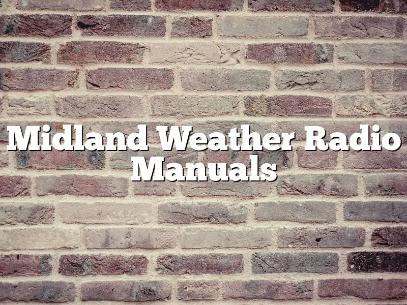 Midland Weather Radio Manuals