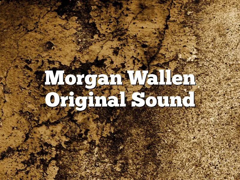 Morgan Wallen Original Sound