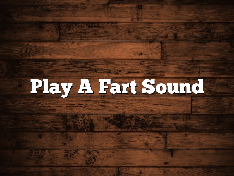 Play A Fart Sound