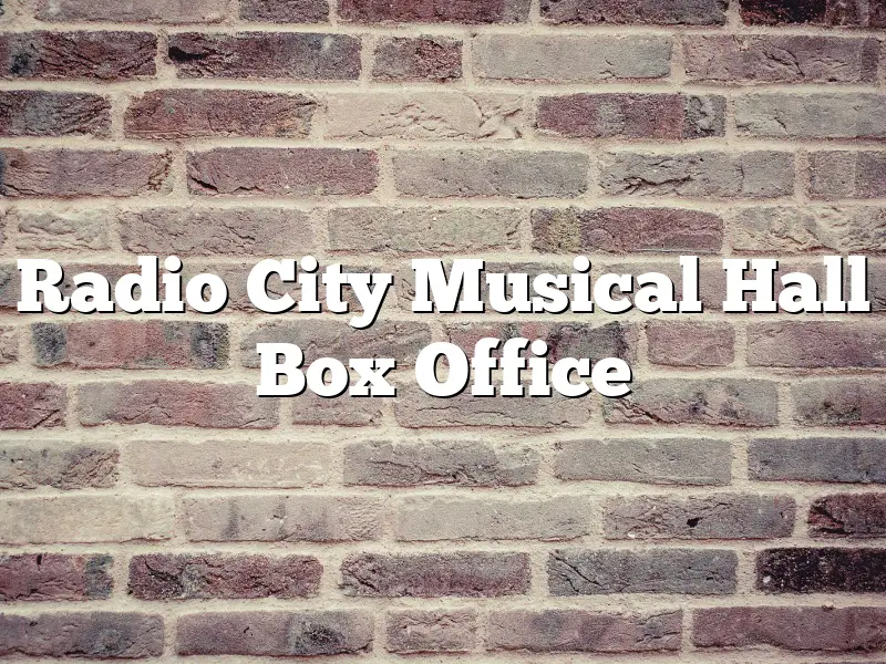 Radio City Musical Hall Box Office