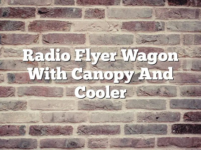 Radio Flyer Wagon With Canopy And Cooler