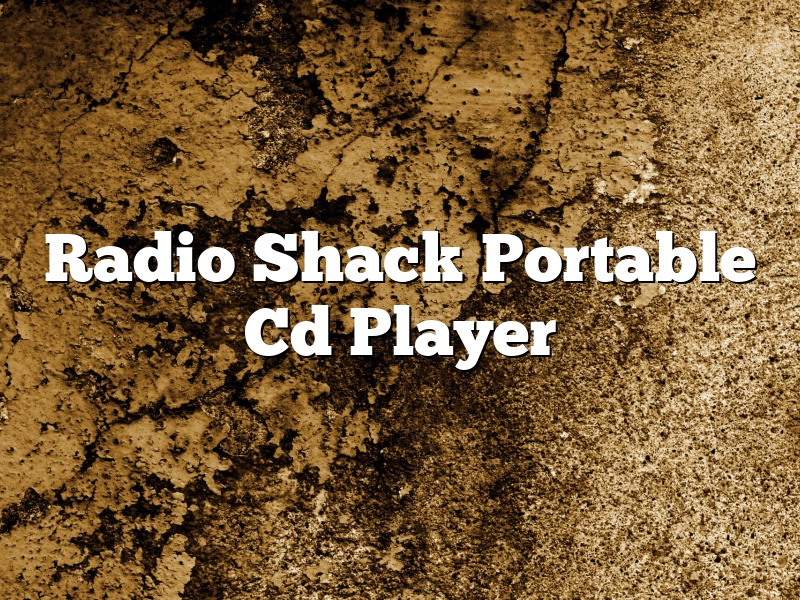 Radio Shack Portable Cd Player