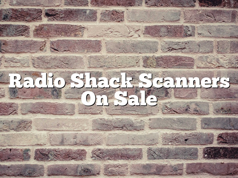 Radio Shack Scanners On Sale