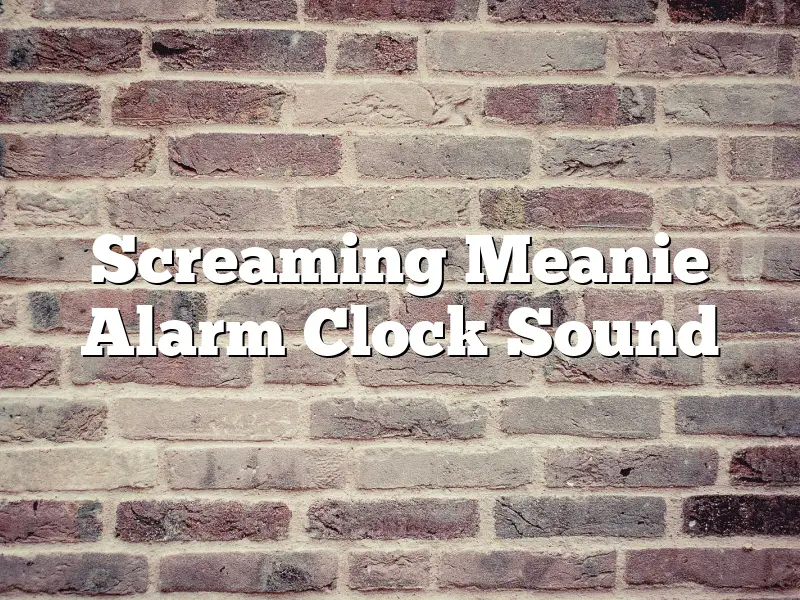 Screaming Meanie Alarm Clock Sound