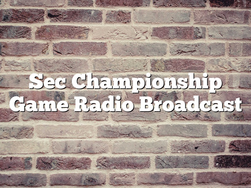 Sec Championship Game Radio Broadcast