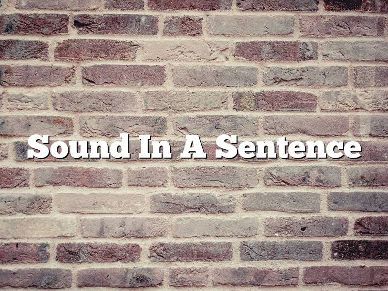 Sound In A Sentence