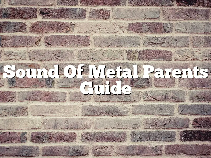 Sound Of Metal Parents Guide