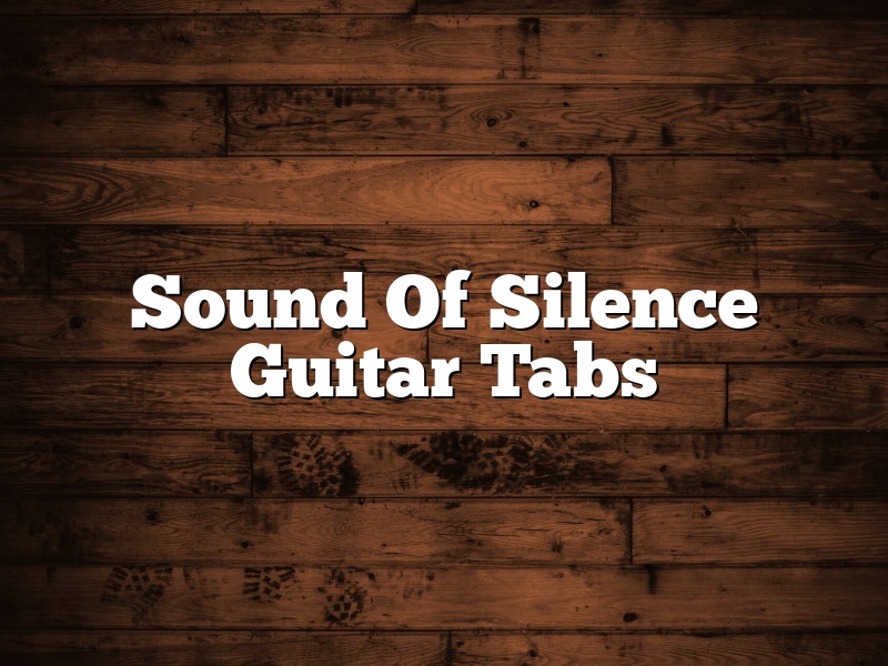 Sound Of Silence Guitar Tabs