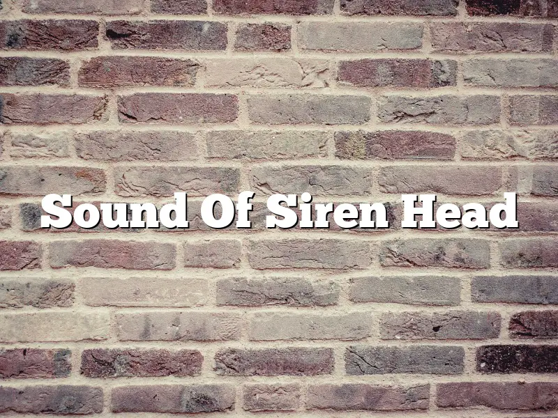 Sound Of Siren Head