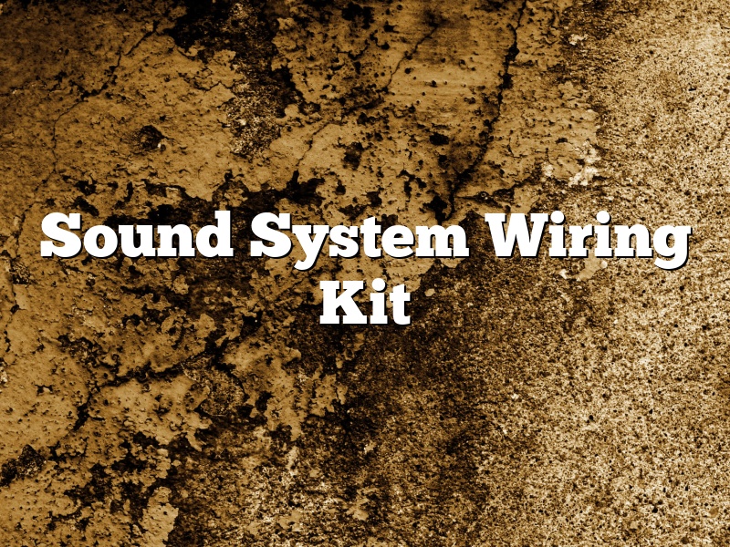Sound System Wiring Kit