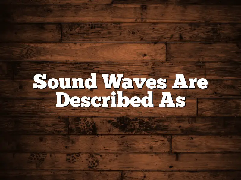 Sound Waves Are Described As