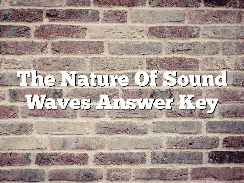 The Nature Of Sound Waves Answer Key