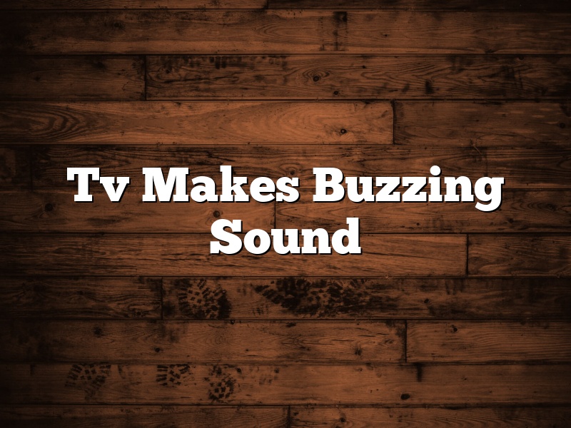 Tv Makes Buzzing Sound