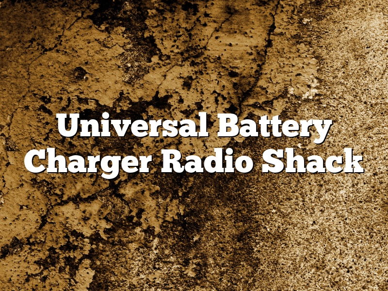 Universal Battery Charger Radio Shack