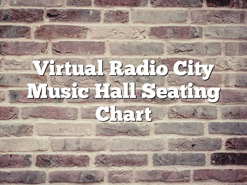 Virtual Radio City Music Hall Seating Chart