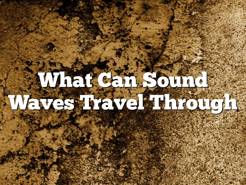 What Can Sound Waves Travel Through