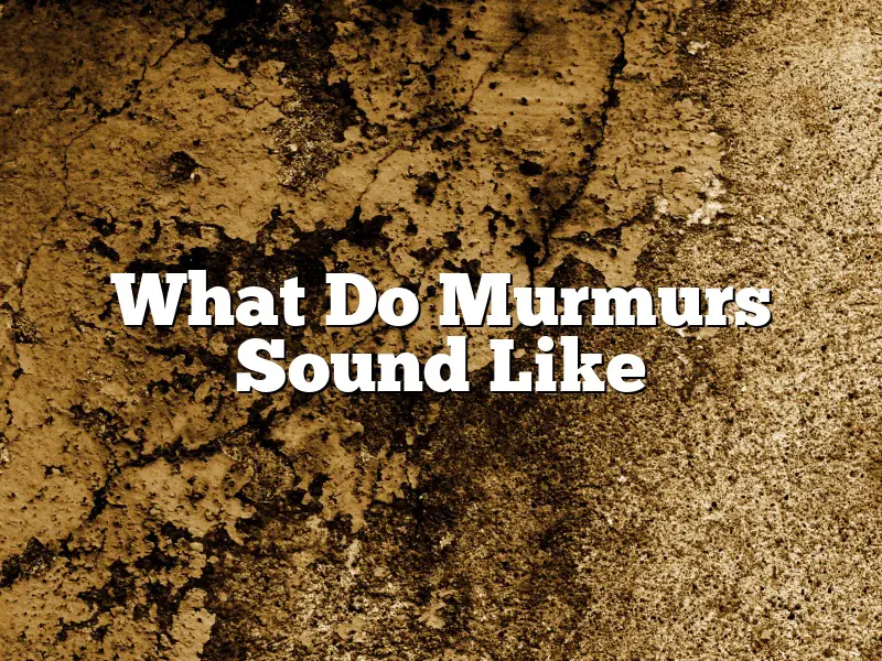 What Do Murmurs Sound Like