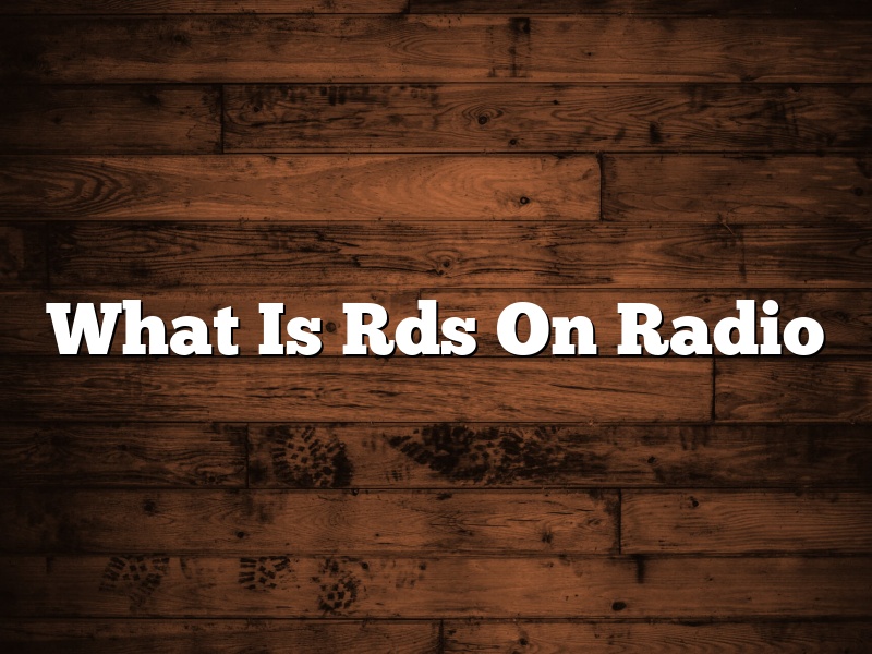 What Is Rds On Radio