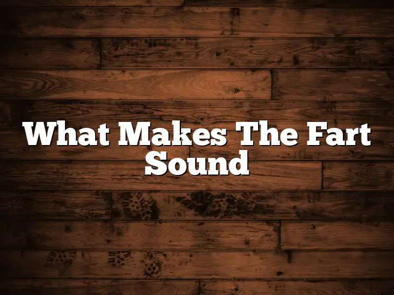 What Makes The Fart Sound