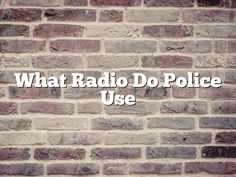 What Radio Do Police Use