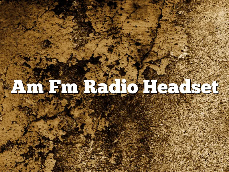 Am Fm Radio Headset
