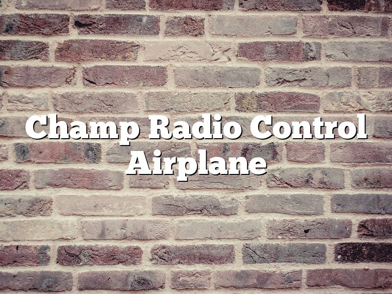 Champ Radio Control Airplane