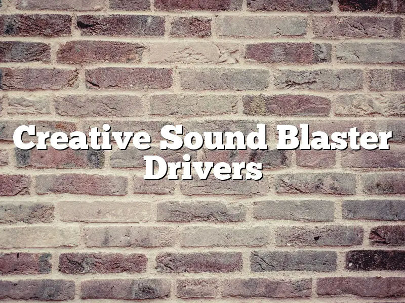 Creative Sound Blaster Drivers