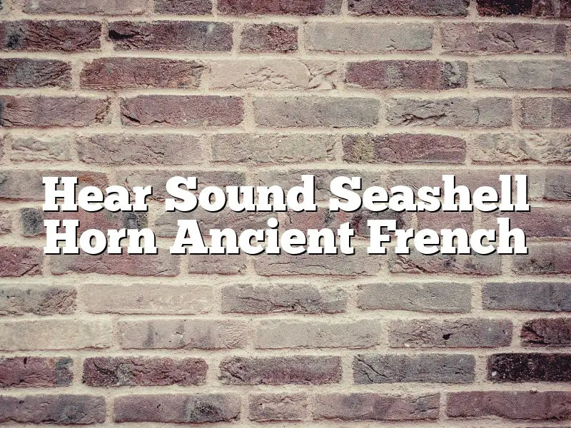 Hear Sound Seashell Horn Ancient French