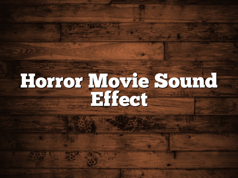 Horror Movie Sound Effect