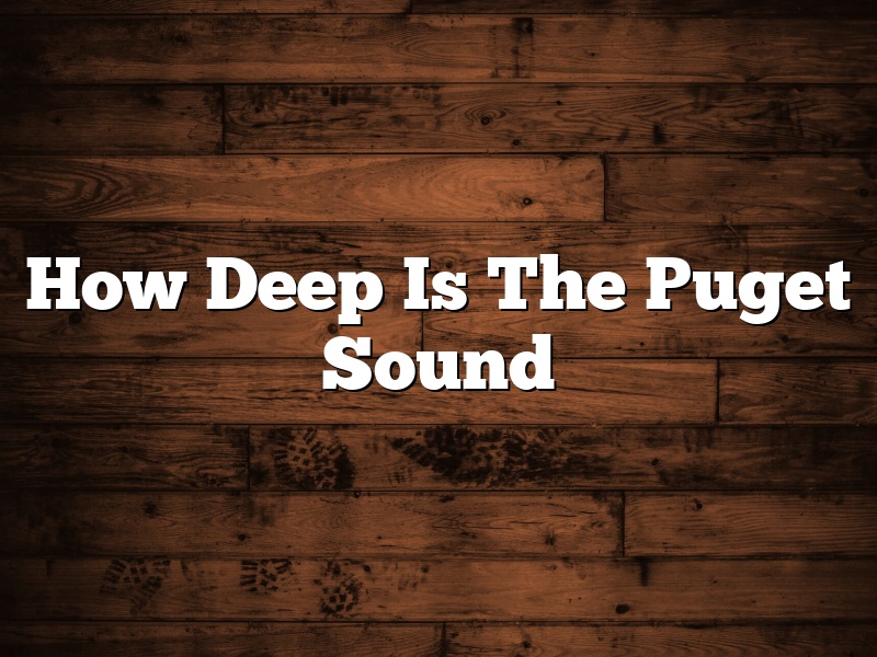 How Deep Is The Puget Sound