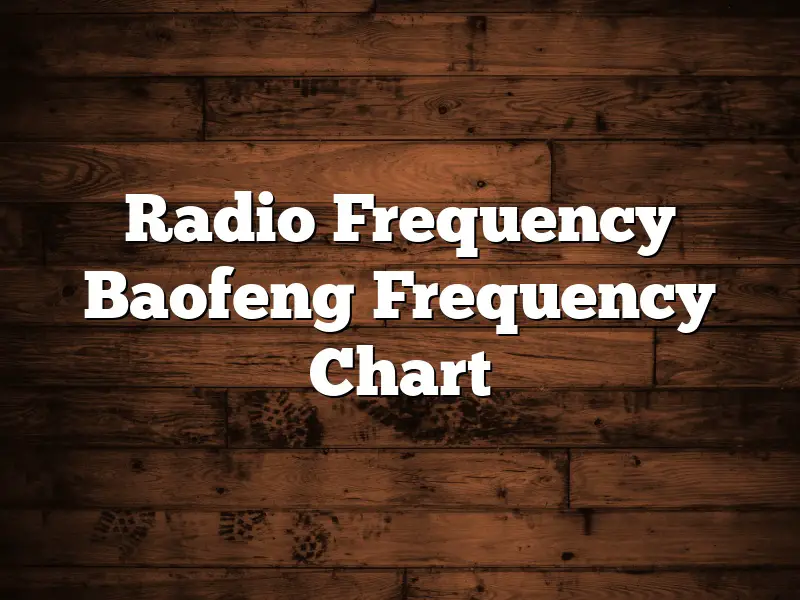 Radio Frequency Baofeng Frequency Chart