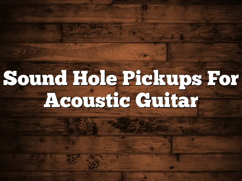 Sound Hole Pickups For Acoustic Guitar