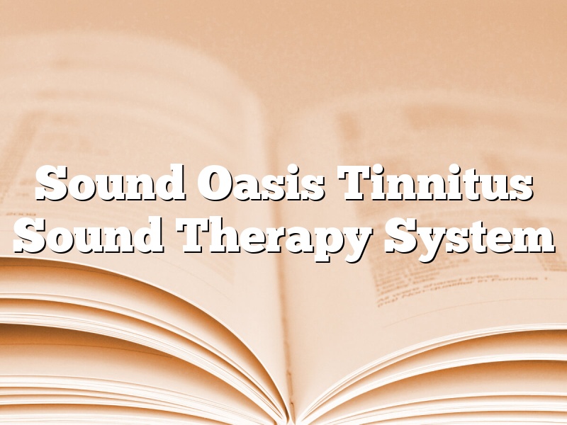 Sound Oasis Tinnitus Sound Therapy System