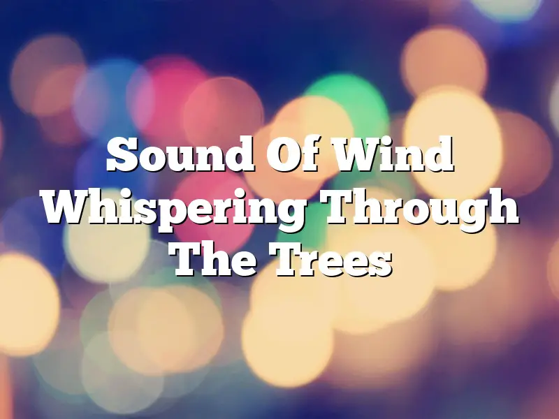 Sound Of Wind Whispering Through The Trees